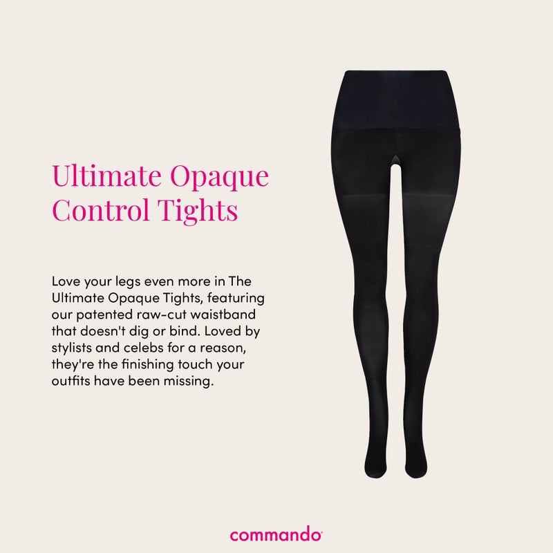 commando - Ultimate Opaque Control Tights | Smoothing Waistband | Comfortable Hosiery | Womenâ€™s Tights for Dresses & Skirts - Image 3